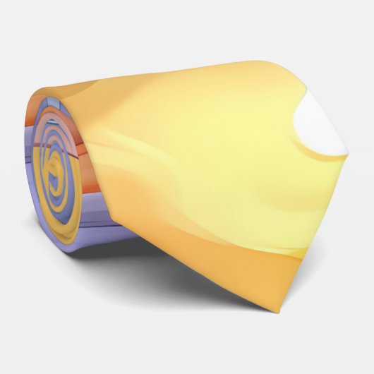 Cravate Pastel Plastic Fluid Abstrait (Roulé)