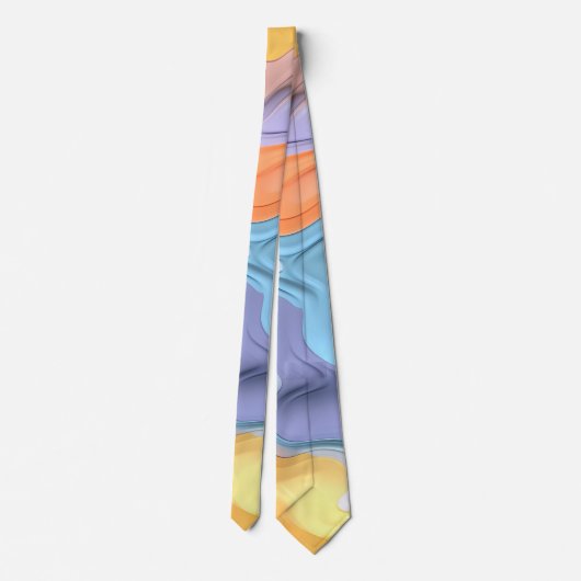 Cravate Pastel Plastic Fluid Abstrait (Dos)