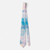 Cravate Pastel Rainbow Ciel nuageux (Devant)