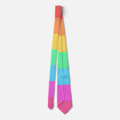 Cravate Pastel Rainbow Color Strips Design (Dos)