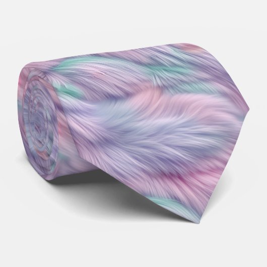 Cravate Pastel Rainbow Fur (Roulé)
