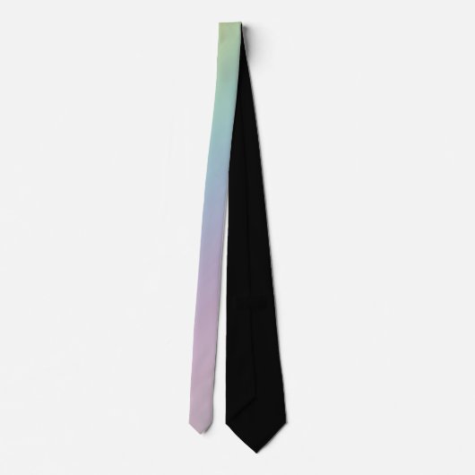 Cravate Pastel Rainbow Ombre Gradient Blur Abstrait Design (Dos)