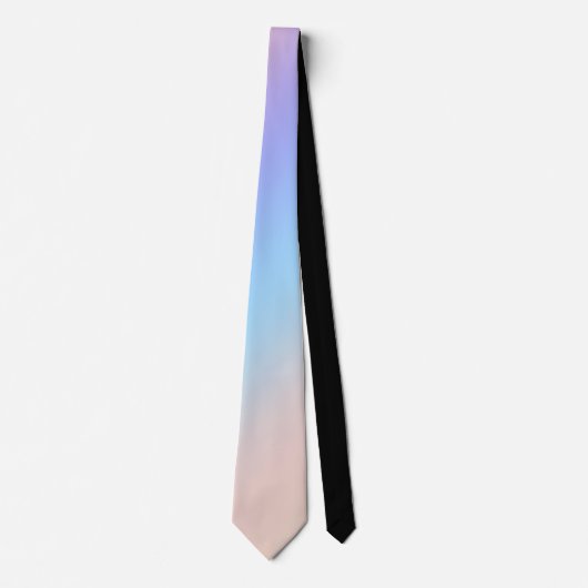 Cravate Pastel Rainbow Ombre Gradient Blur Abstrait Design (Devant)