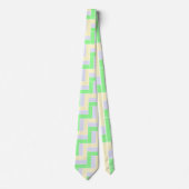 Cravate Pastel Rectangles Lignes en pointillé blanc Motif (Devant)