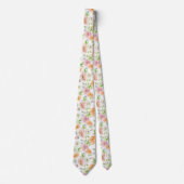 Cravate Pastel Romantic Motif Rose (Devant)