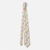 Cravate Pastel Romantic Motif Rose (Dos)
