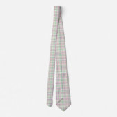 Cravate Pastel Rose Et Vert Tartan Plaid En vichy Motif (Dos)