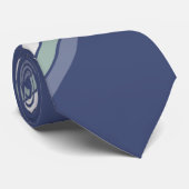 Cravate Pastel Seaglass Vert Violet Bleu Grandes Blancs Su (Roulé)