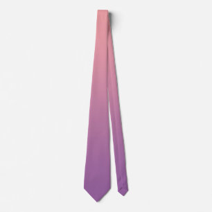 Cravate Pastel Sunset rose violet ombre dégradé