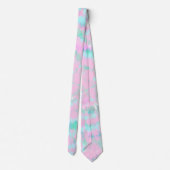 Cravate Pastel Tie Dye Motif Pink Aqua Mint Green (Dos)