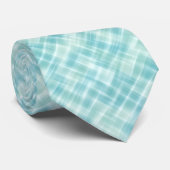 Cravate Pastel Turquoise Bleu Vert Turquoise Grandes Abstr (Roulé)