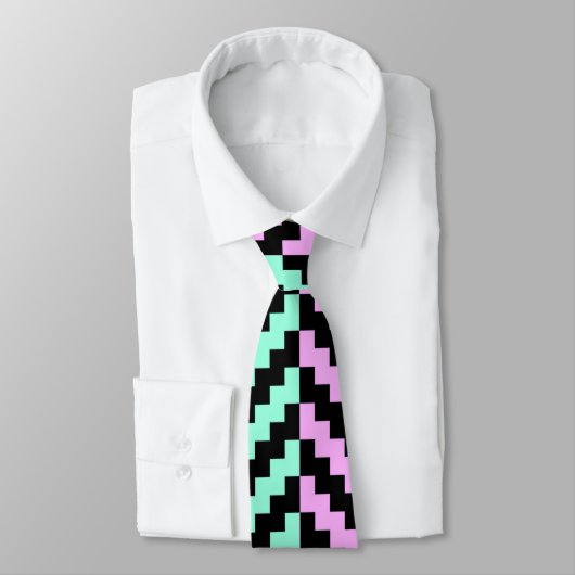 Cravate Pastel Zigzag (Attaché)