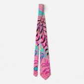 Cravate Pastels Floraux Abstraits Monogram Necktie (Dos)
