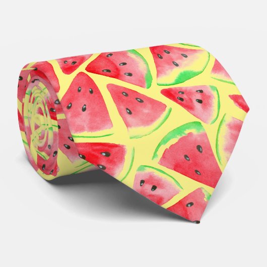 Cravate pastèque aquarelle (Roulé)