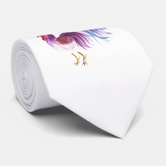Cravate Pastle Rooster par Wendy C. Allen (Roulé)