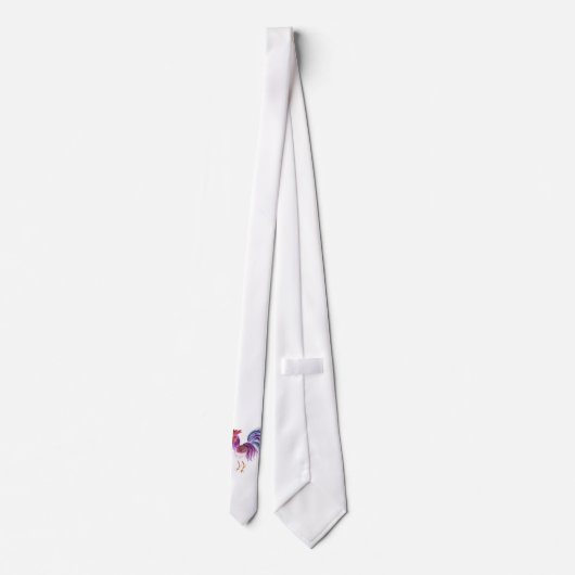 Cravate Pastle Rooster par Wendy C. Allen (Dos)