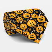 Cravate Patch Citrouille Halloween Jack-o'-lantern (Roulé)