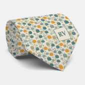 Cravate Patch Citrouille Monogramme moderne Automne (Roulé)