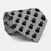 Cravate patch of black acoustic guitars (Roulé)