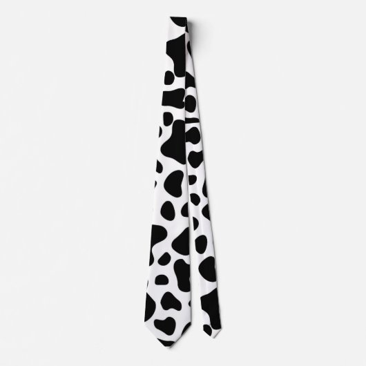 Cravate Patchs noir blanc de vache (Devant)