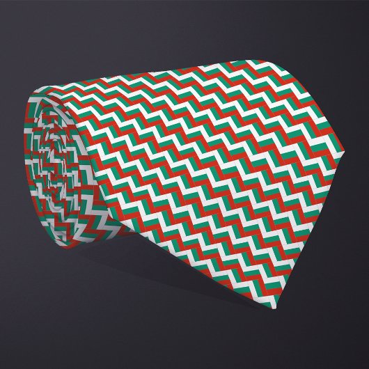 Cravate Patchwork Bulgarie Motif Drapeau