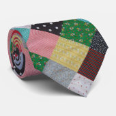 Cravate patchwork carré élégant vintage (Roulé)