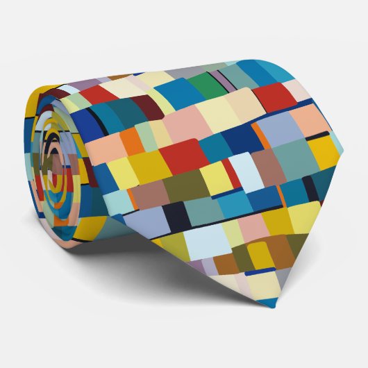 Cravate Patchwork couleur Abstrait 271020 (Roulé)