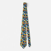 Cravate Patchwork couleur Wavy Abstrait 291020 (Devant)
