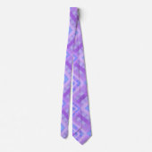 Cravate Patchwork de contrôle de diamant - Lilac Blue 1 (Dos)