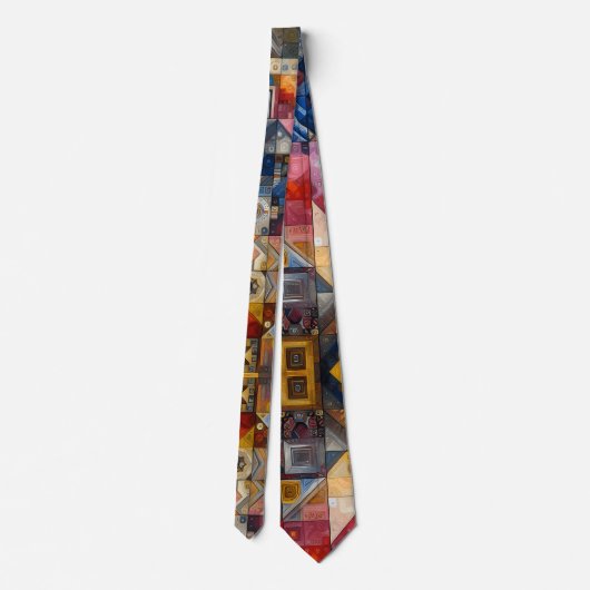 Cravate Patchwork d'inspiration africaine Hippie ethnique (Dos)