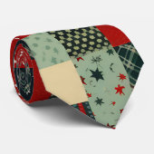 Cravate Patchwork Noël (Roulé)