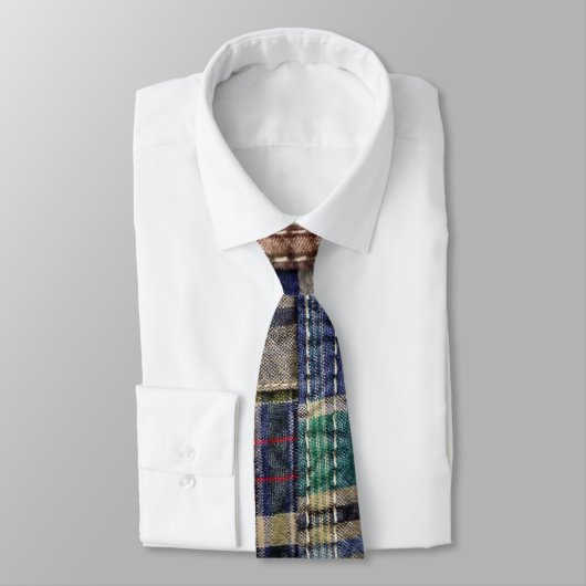 Cravate Patchwork Plaid (Attaché)