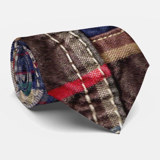 Cravate Patchwork Plaid 1 (Roulé)