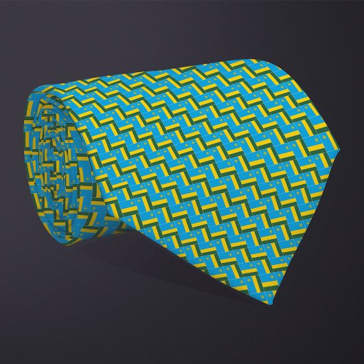 Cravate Patchwork Rwanda Motif drapeau