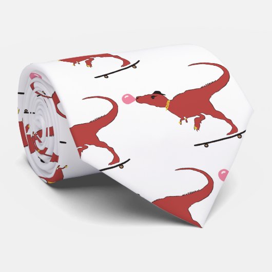 Cravate Patineur T-rex (Roulé)