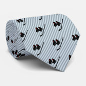 Cravate Patins et bâton de hockey sur glace Bleu (Roulé)