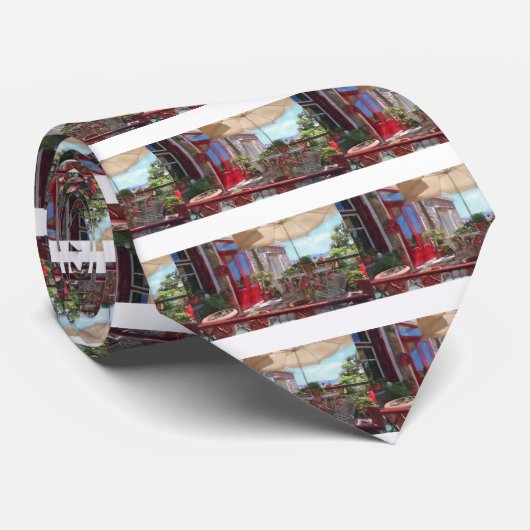 Cravate Patio coloré (Roulé)