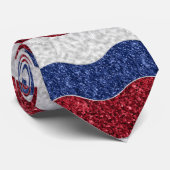 Cravate Patriotic Mosaic Waves (Roulé)