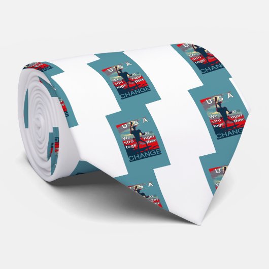 Cravate Patriotic USA Hope Graphisme Art Design (Roulé)