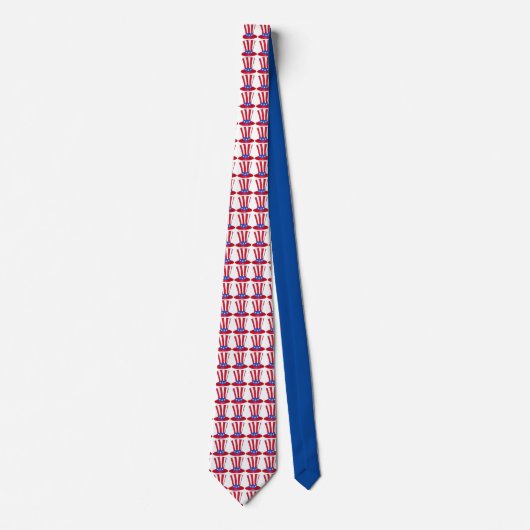 Cravate Patriotic USA Uncle Sam Hat July Fourth 4th Tophat (Devant)