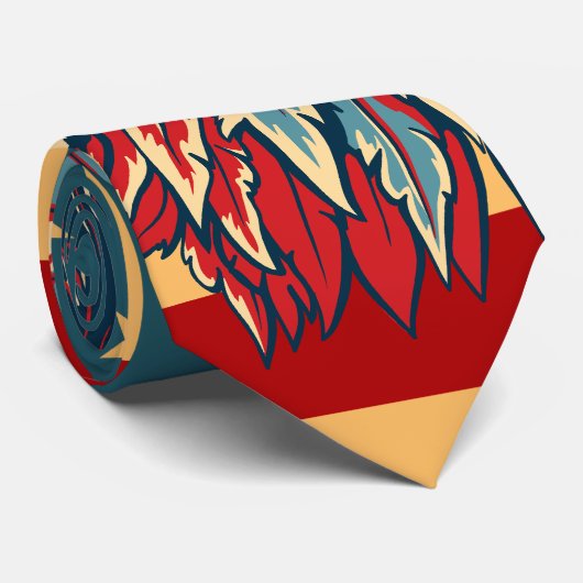 Cravate patriotique de couleurs d'Eagle de drapeau (Roulé)