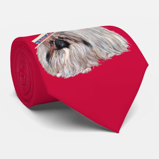 Cravate Patriotique Pekingese (Roulé)