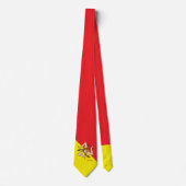 Cravate Patriotique Sicile, Triskelion, drapeau si (Devant)