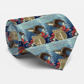 Cravate Patriotique vintage 4 juillet, Aigle aux étoiles (Roulé)