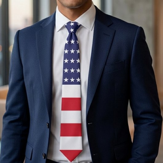 Cravate Patriotisme américain drapeau États-Unis