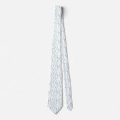 Cravate Pattern Blue & Gray Leaves (Devant)
