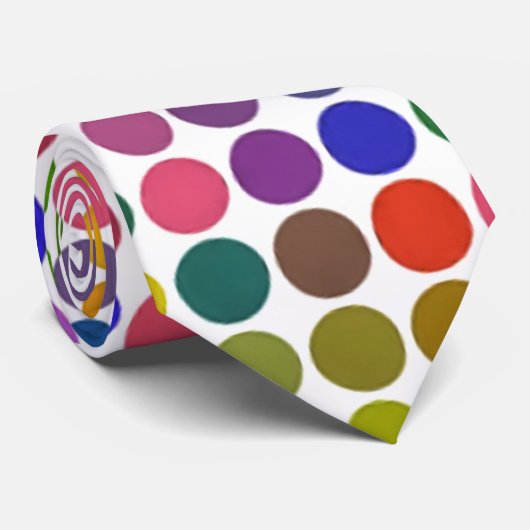 Cravate Pattern de Colorful Polka (Roulé)