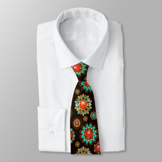 Cravate Pattern de Ethnic Brooches Seamless (Attaché)