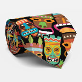 Cravate Pattern de Tiki (Roulé)