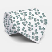 Cravate Pattern de Watercolor Silver Dollar Eucalyptus Lea (Roulé)